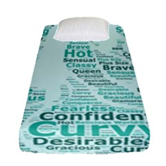 Belicious World Curvy Girl Wordle Fitted Sheet (single Size) by beliciousworld