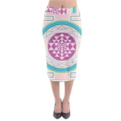 Mandala Design Arts Indian Midi Pencil Skirt by Nexatart