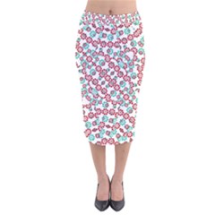Multicolor Graphic Pattern Velvet Midi Pencil Skirt by dflcprints