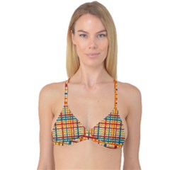Plaid Pattern Reversible Tri Bikini Top by linceazul