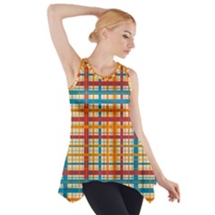 Plaid Pattern Side Drop Tank Tunic by linceazul