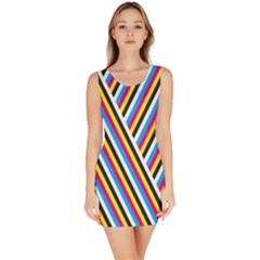 Lines Chevron Yellow Pink Blue Black White Cute Bodycon Dress by Mariart