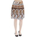 Splines Line Circle Brown Pleated Skirt View1