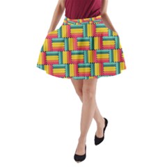 Soft Spheres Pattern A-line Pocket Skirt by linceazul