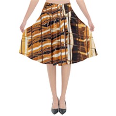 Abstract Architecture Background Flared Midi Skirt by Nexatart