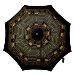 Board Digitization Circuits Hook Handle Umbrellas (small) by Nexatart