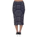 Tile Emboss Luxury Artwork Depth Velvet Midi Pencil Skirt View2