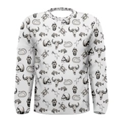 Skeleton Pattern Men s Long Sleeve Tee by Valentinaart