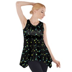 Splatter Abstract Dark Pattern Side Drop Tank Tunic by dflcprints