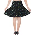 Splatter Abstract Dark Pattern Velvet High Waist Skirt View2