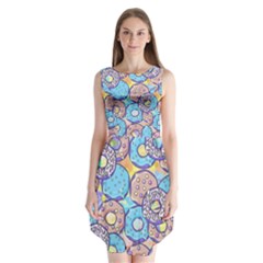 Donuts Pattern Sleeveless Chiffon Dress   by ValentinaDesign