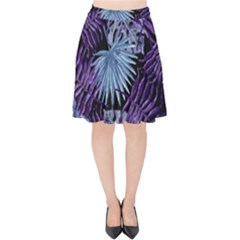 Tropical Pattern Velvet High Waist Skirt by ValentinaDesign