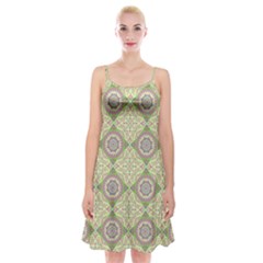 Oriental Pattern Spaghetti Strap Velvet Dress by ValentinaDesign