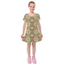 Eye Catching Pattern Kids  Short Sleeve Velvet Dress View1