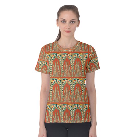Arcs Pattern Women s Cotton Tee by linceazul