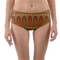 Arcs Pattern Reversible Mid-Waist Bikini Bottoms View3