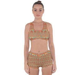 Arcs Pattern Racerback Boyleg Bikini Set by linceazul