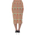 Arcs Pattern Velvet Midi Pencil Skirt View2