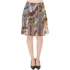 Baroque Church Collegiate Church Velvet High Waist Skirt by Nexatart
