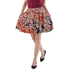 Splatter Abstract Texture A-line Pocket Skirt by dflcprints