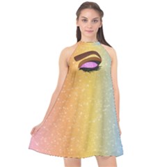 Glitter Lovers 2 Halter Neckline Chiffon Dress  by avandelforestdesigns2