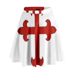 Crusader Cross High Waist Skirt by Valentinaart