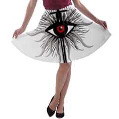 Inquisition Symbol A-line Skater Skirt by Valentinaart