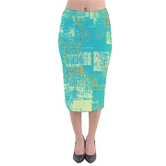 Abstract Art Velvet Midi Pencil Skirt by ValentinaDesign