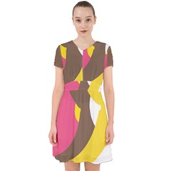 Breast Pink Brown Yellow White Rainbow Adorable In Chiffon Dress by Mariart