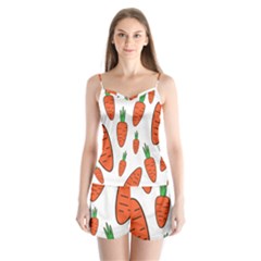Fruit Vegetable Carrots Satin Pajamas Set by Mariart