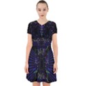 Seamless 3d Animation Digital Futuristic Tunnel Path Color Changing Geometric Electrical Line Zoomin Adorable in Chiffon Dress View1