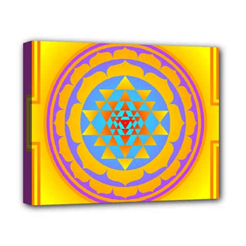 Triangle Orange Pink Canvas 10  X 8  by Mariart