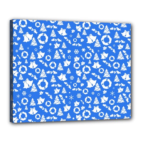 Xmas Pattern Canvas 20  X 16  by Valentinaart