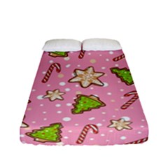 Ginger Cookies Christmas Pattern Fitted Sheet (full/ Double Size) by Valentinaart