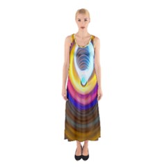 Colorful Glow Hole Space Rainbow Sleeveless Maxi Dress by Mariart