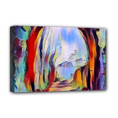 Abstract Tunnel Deluxe Canvas 18  X 12   by NouveauDesign