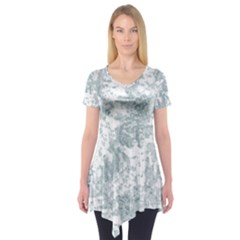 Countryblueandwhite Short Sleeve Tunic  by digitaldivadesigns