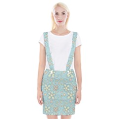 Flower Blue Butterfly Bird Yellow Floral Sexy Braces Suspender Skirt by Mariart