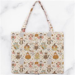 Sinister Helloween Cat Pumkin Bat Ghost Polka Dots Vampire Bone Skull Mini Tote Bag by Mariart