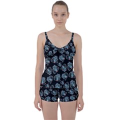 Pattern Halloween Zombies Brains Tie Front Two Piece Tankini by iCreate