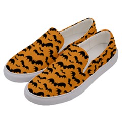 Pattern Halloween Bats  Icreate Men s Canvas Slip Ons by iCreate