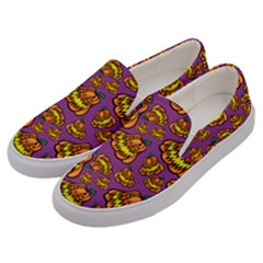 Halloween Colorful Jackolanterns  Men s Canvas Slip Ons by iCreate