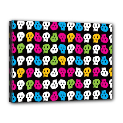 Pattern Painted Skulls Icreate Canvas 16  X 12  by iCreate