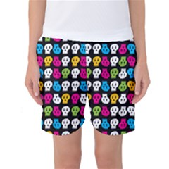 Pattern Painted Skulls Icreate Women s Basketball Shorts by iCreate