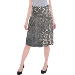 Art Nouveau Silver Midi Beach Skirt by NouveauDesign