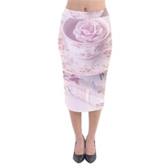 Shabby Chic High Tea Velvet Midi Pencil Skirt by NouveauDesign