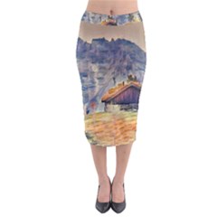 Impressionism Midi Pencil Skirt by NouveauDesign