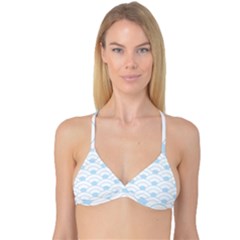 Blue,white,shell,pattern Reversible Tri Bikini Top by NouveauDesign