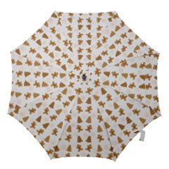 Ginger Cookies Christmas Pattern Hook Handle Umbrellas (medium) by Valentinaart
