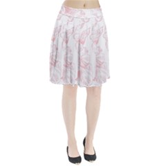 Vintage Pink Floral Pleated Skirt by NouveauDesign